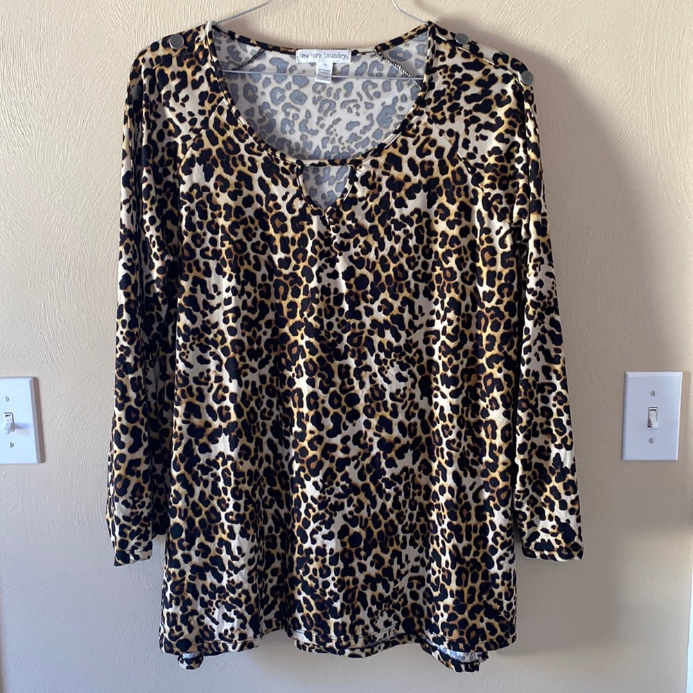3/4 Sleeve Cheetah Shirt